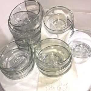 Vintage set of etched custard bowls-11